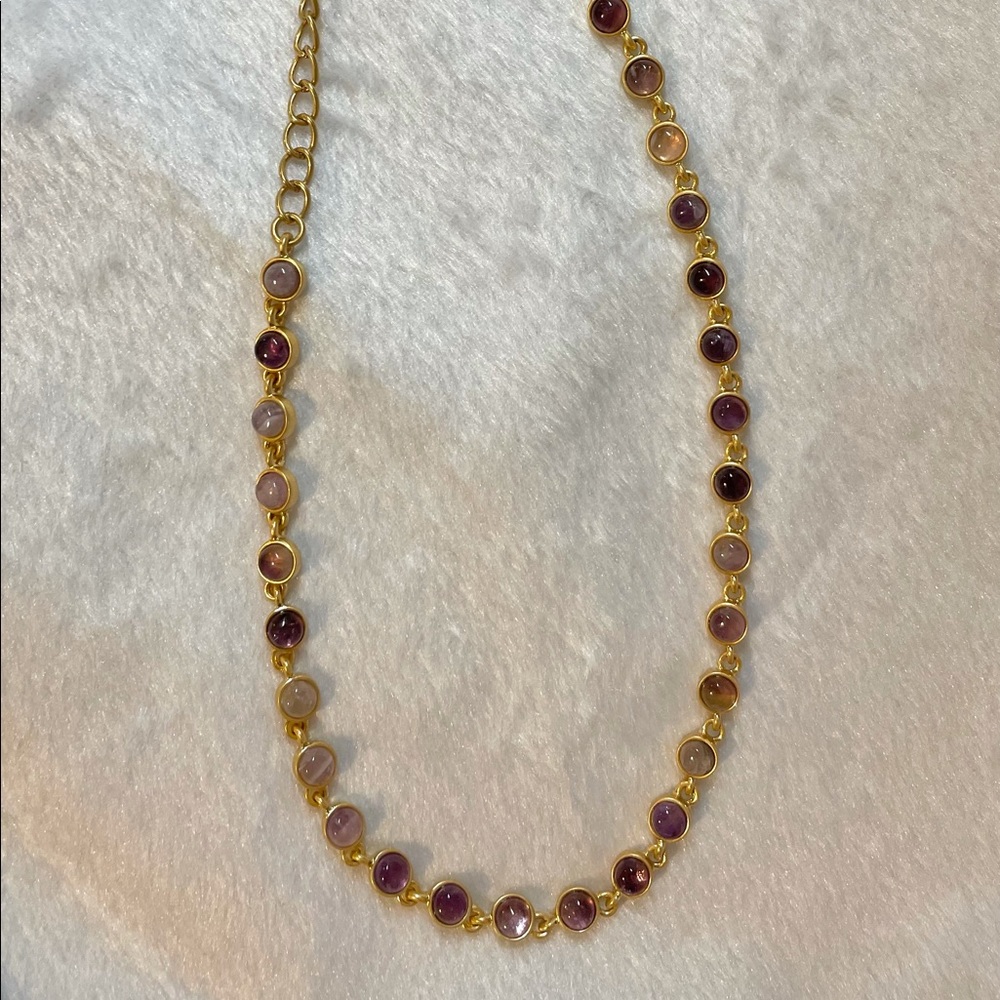 Oscar de la Renta Purple Crystal Necklace